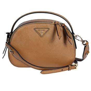 Prada Saffiano Leather Odette Bag, Caramel (Brown) 